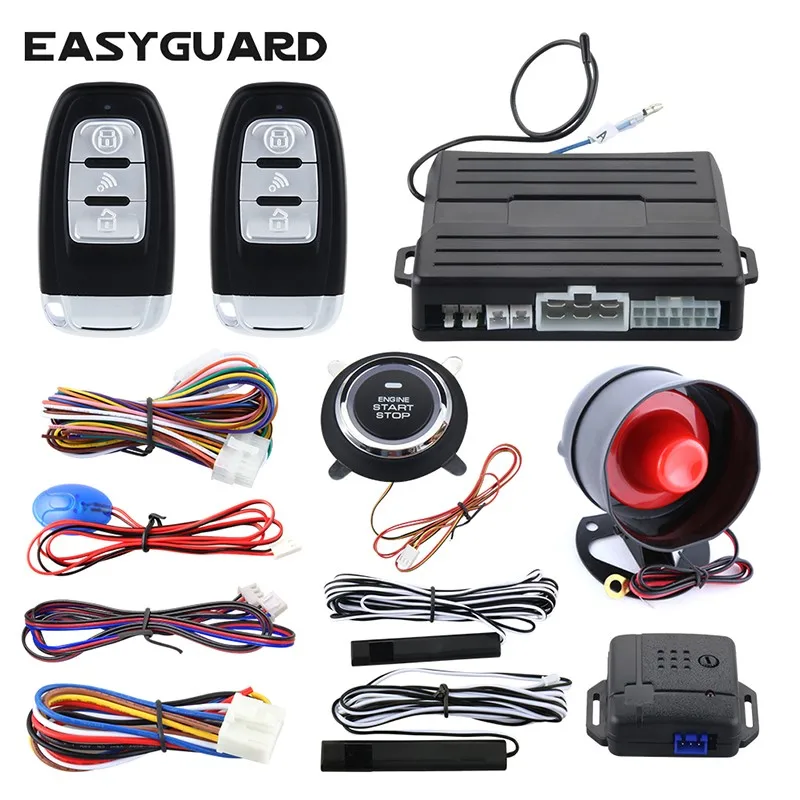 Shock Warning Universal Remote Car Alarm Button Start Stop Pke Car