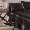 luxury Solid silk Home textile Silk fabric Bedsheet Bedding Set for Adult