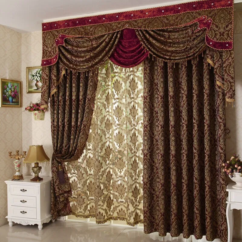 Arabic Curtains Jacquard Custom Curtains For Home Living Room