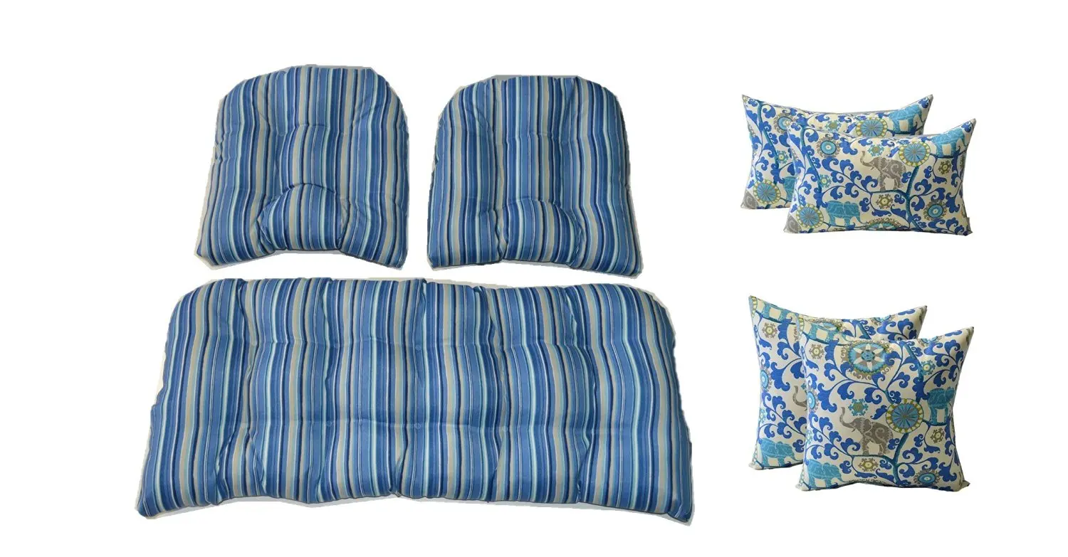 Wicker Cushions And Pillows 7 Pc Set Wicker Cushions And Pillows 7 Pc Set