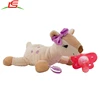 Pink Baby Toy Pacifier Teether Holder with Soft Plush Animal Deer