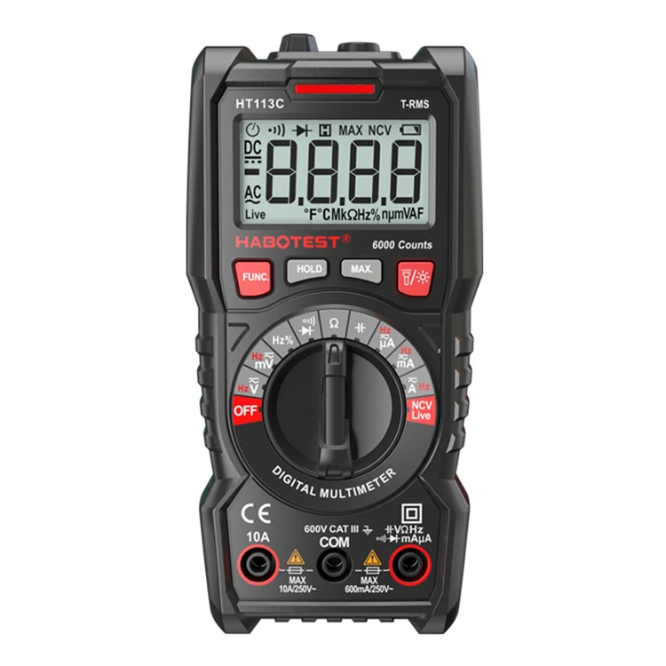 Capacitance Electrical Handheld Pocket Precision Professional Smart CE Digital Multimeter Digital Tester True RMS Multimeters