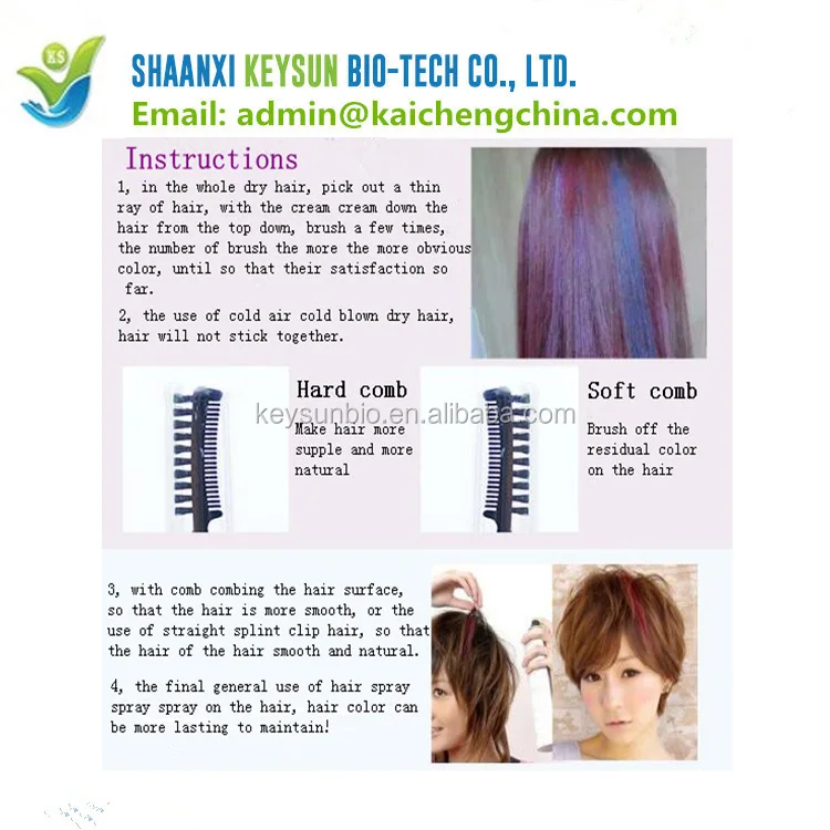 New Product Temporary Hair Dye Chalk Set Magic Comb Easy Use