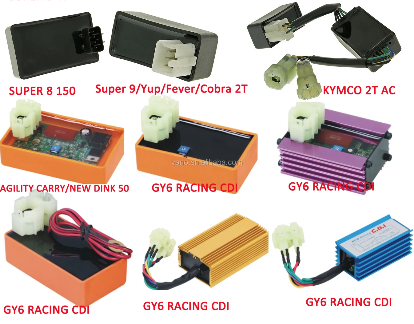 Scooter Electronic Part 6 Pin CDI GY6 125 Racing CDI Unit