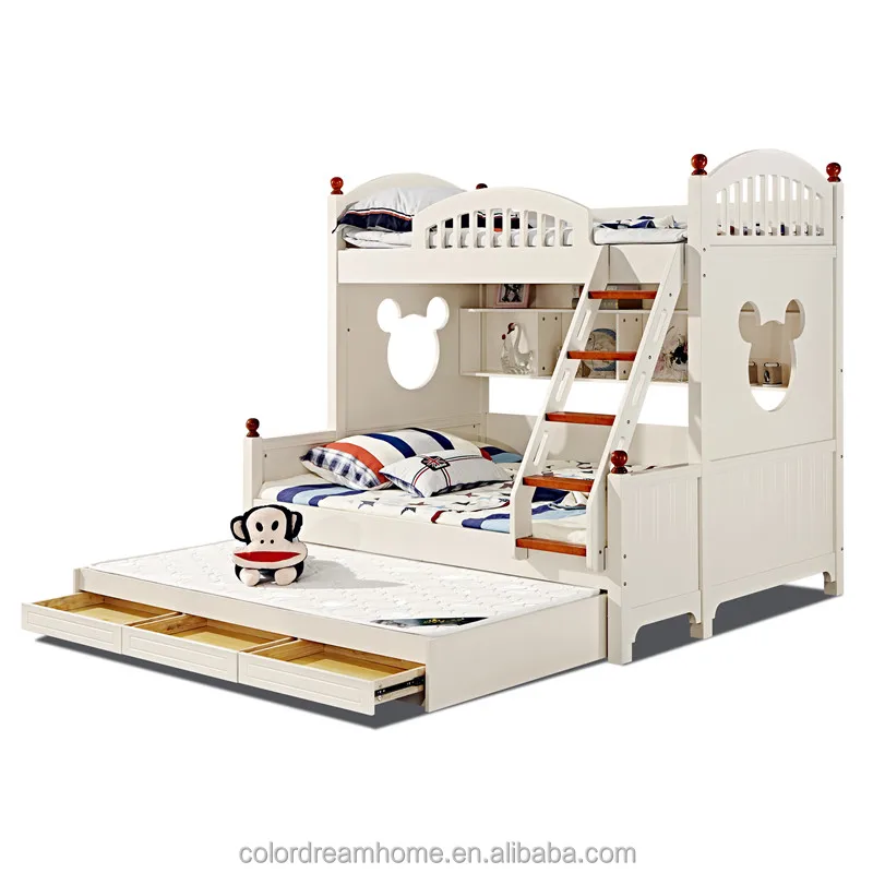 Hot Sale Children Bunk Beds With Drawers Stairs Solid Wood Bunk