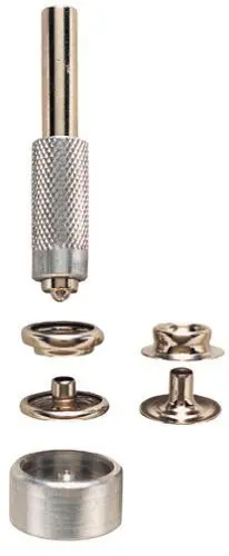 Snap Fastener Kit with 6 Complete set 5/8 Stainless Steel Snaps Fastener