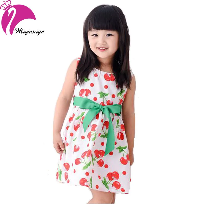 Girl Dress Summer 2016 Flower Girl Dresses Cotton Sleeveless Fashion Casual Princess Dress Vestido Infantil Kids