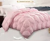 Luxury Twisted Design 95% White Goose Down Pink Quilt Duvet Comforter