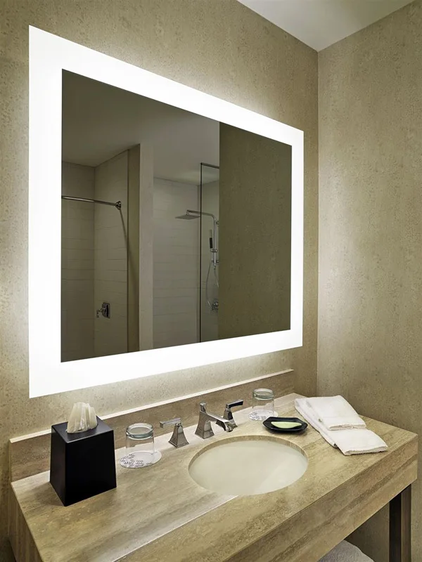 Hilton Hotel Project Bathroom Mirror With 3000 6000k Led Light And