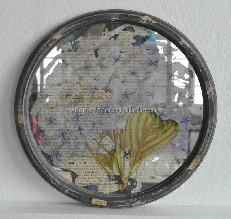 Round Glass Mirror Painting Art Picture Frame For Wall Decor Buy