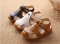2015 Summer Style 3 Colors Soft Leather Children Beach Sandals Fashion Style Boys Shoes Durable Cow