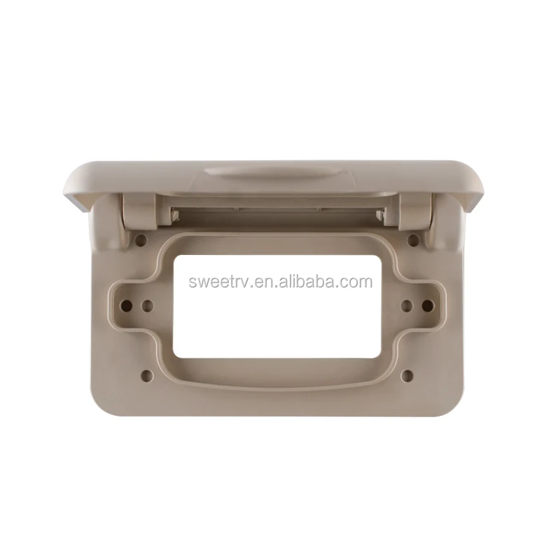 Weatherproof Rv Receptacle Cover In Grey,Outdoor Replacement Electrical Plug Outlet Cover For Rv