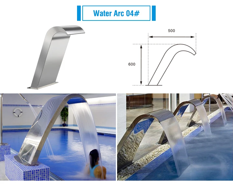 swimming pool fountain spouts