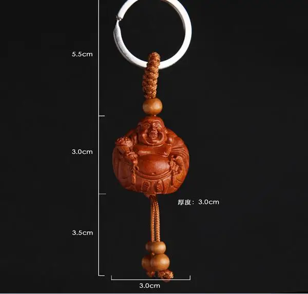 New到着天然木笑顔buddhaチャームキーホルダーキーリング女性男性ファッションキーバッグ車飾るキーチェーンジュエリー Buy ファッション ジュエリー大きなリング ファンシーキーリング ファッションウッドジュエリー Product On Alibaba Com
