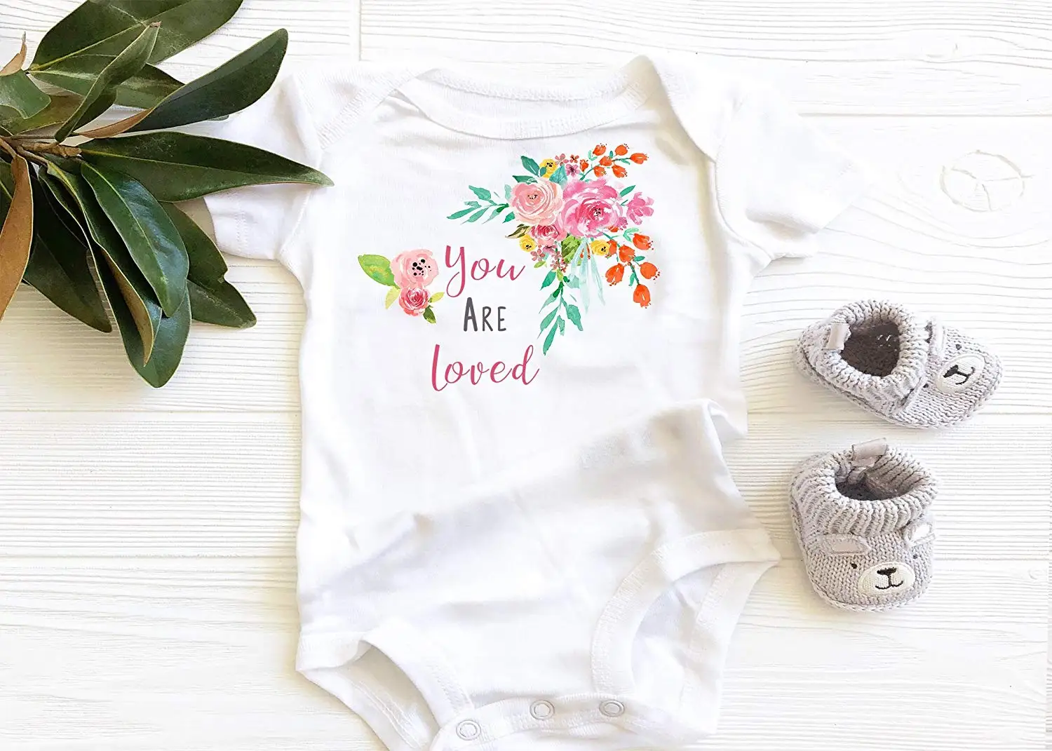 floral baby onesie