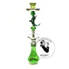 Green circle printing water bottle shisha hookah zinc alloy dolphin decoration standard ceramic smoke bowl medium Arab hookah