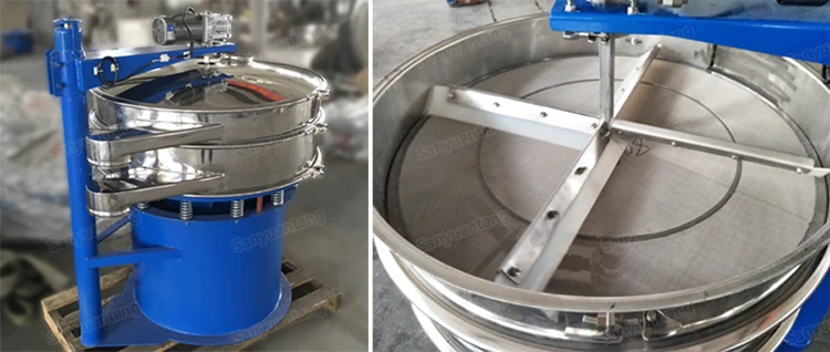 Vibrating screen machine for food powder separating/sorting/other processing
