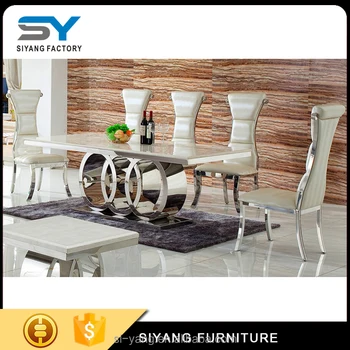 2017 Dining Table With Full Stainless Steel Base From Guangdong Factory Ct005 Buy Tables And Chairs Used For Restaurant Metal Dining Table