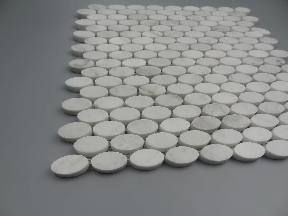 Cheap price oval marble mosaic tile backsplash