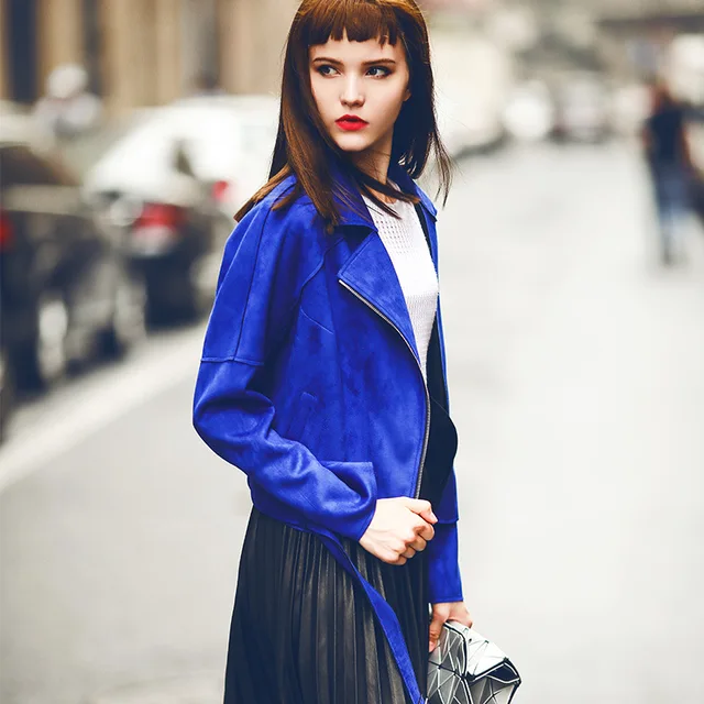 royal blue short jacket