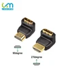 Linmen High Quality Gold Plated HDMI 90 degree 270 degree Adapter HDMI male to female