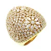 Wholesale Fashion Jewelry Latest Gold Finger Ring 18k Plated Statement Rings