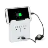 smart phone cradle 2 AC Outlet Wall Mount Plate Surge Protector with 2 USB Charger wall tap