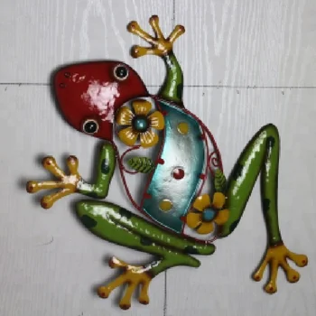Home Garden Decor Gecko Lizard Painted Metal Wall Art Home Garden Decor Gecko Lizard Painted Metal Wall Art