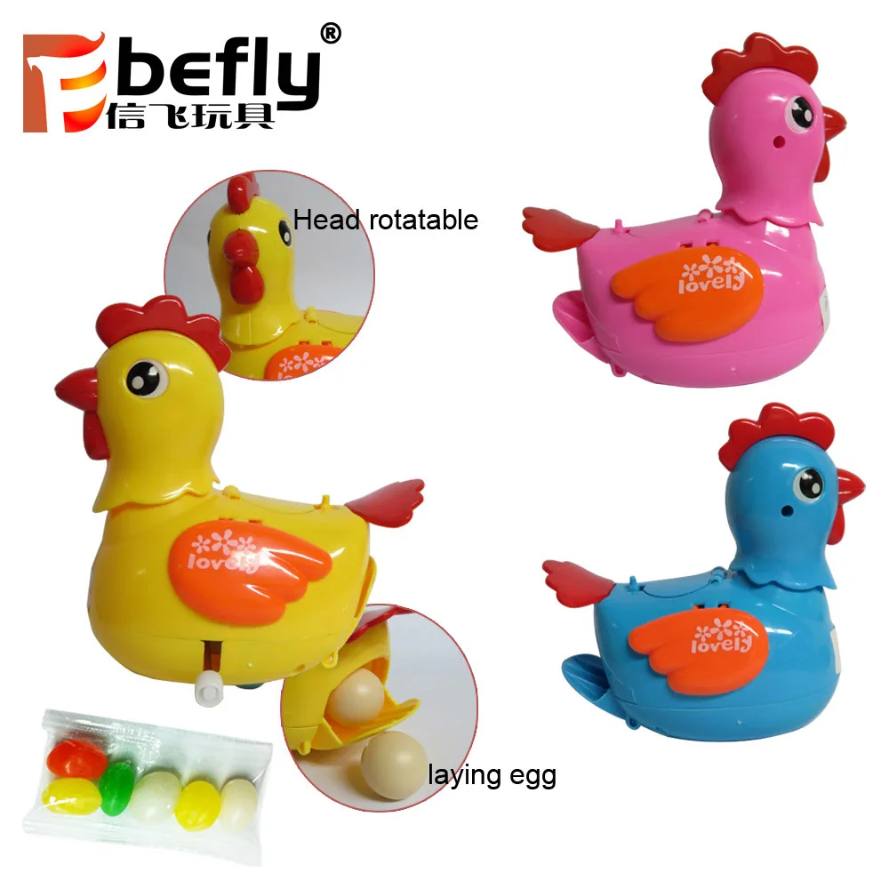 Cartoon Plastic Wind Up Toys Chicken That Lay Eggs With Candy Buy