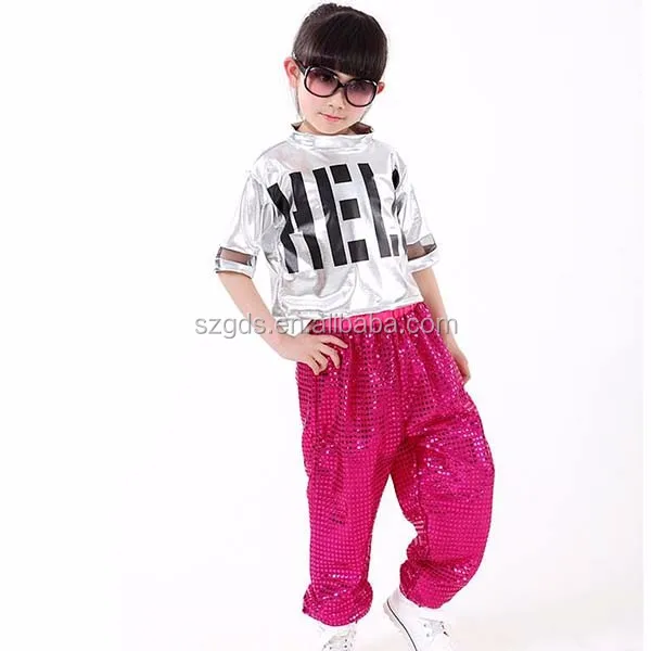 New Arrival Boy Girl Hiphop Dance Cloth Performance Clothing Spandex