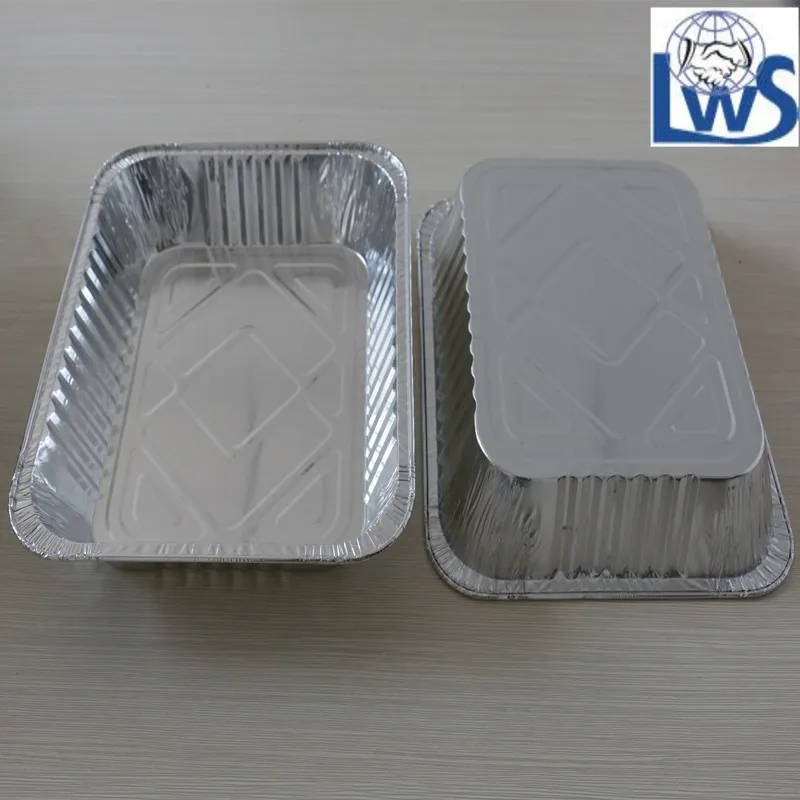Aluminum tray food with lid for oven