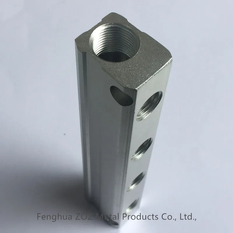 G 1/4" BSP 210 Ways Solid Aluminum Pneumatic Air Manifold Block Splitter