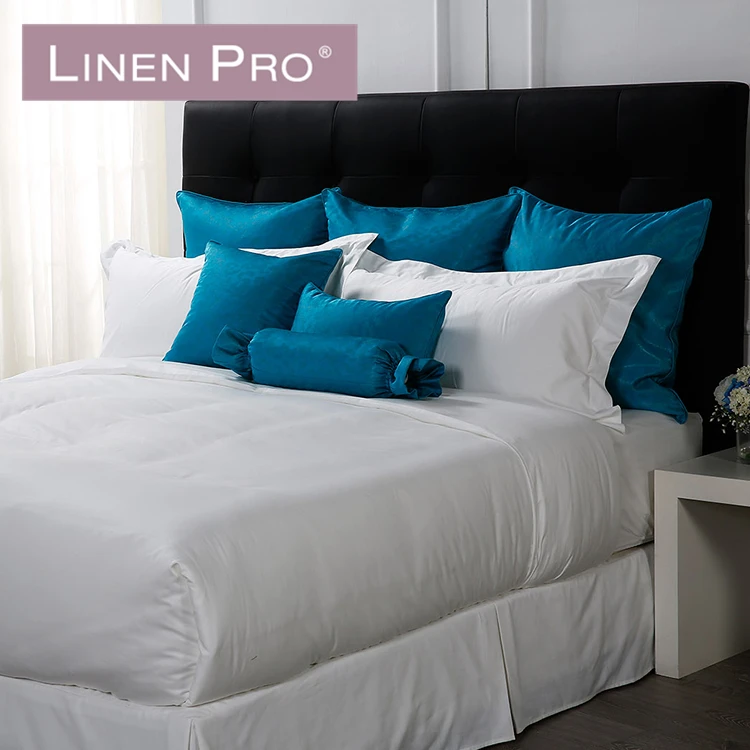 100 Cotton Plain White T200 1000 Count Hotel Queen Bed Sheet,1000