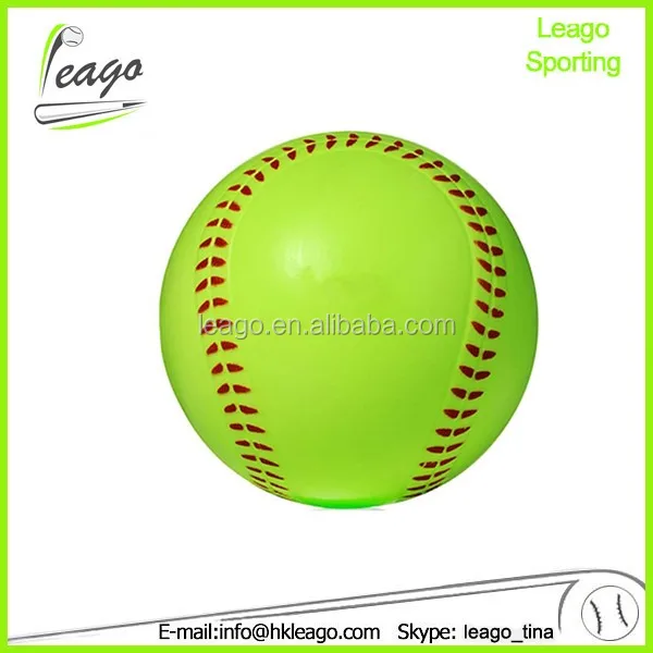 Lime Green Practice Softball With Red Seam Buy Pu Soft Foam Practice