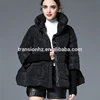 ladies winter new fashion knitted rib sleeves windproof down cape jacket maternity down jacket