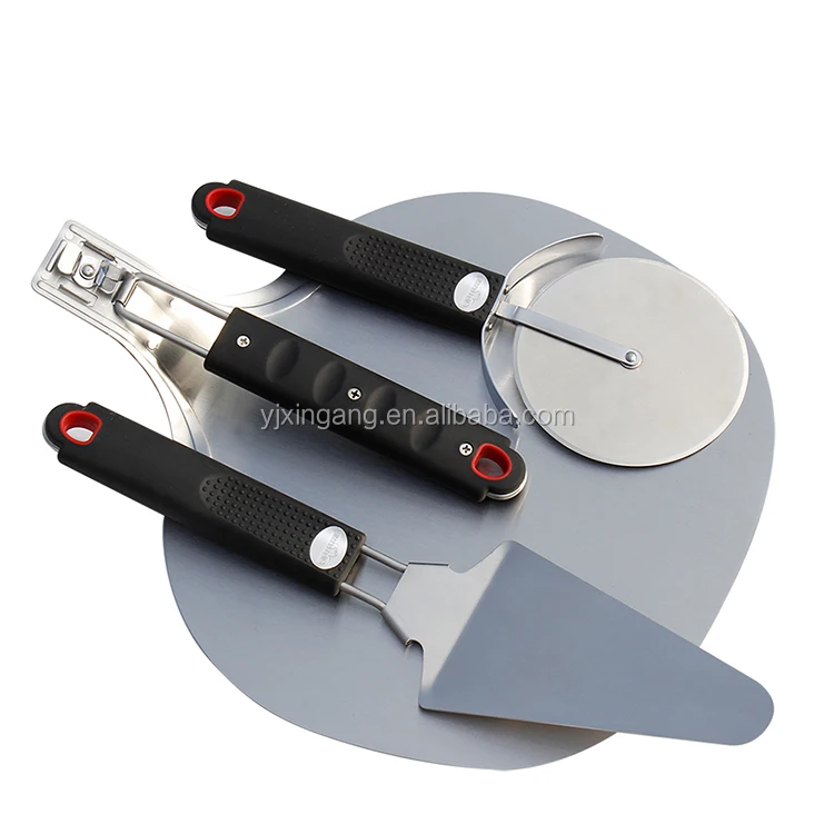 3 Pcs High Quality Grilling Pizza Tool With Folding Soft Tpr Handle