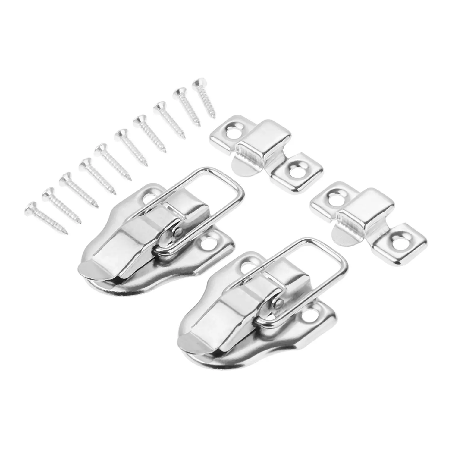 Saim Stainless Steel Spring Loaded Toggle Case Box Chest Trunk Latch Catches Hasps Clamps