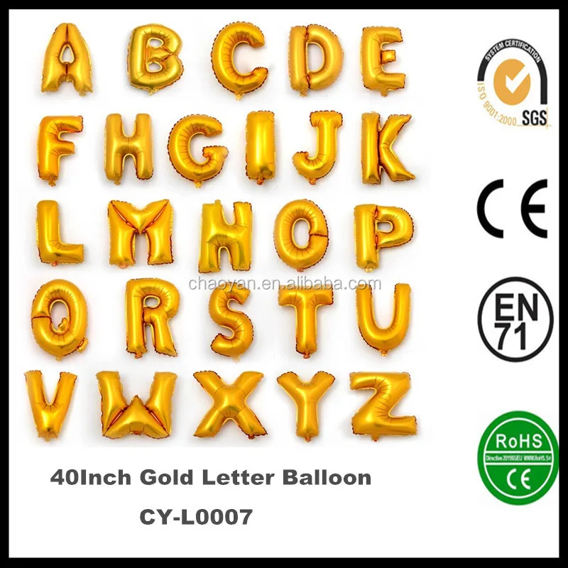 alphabet foil balloons
