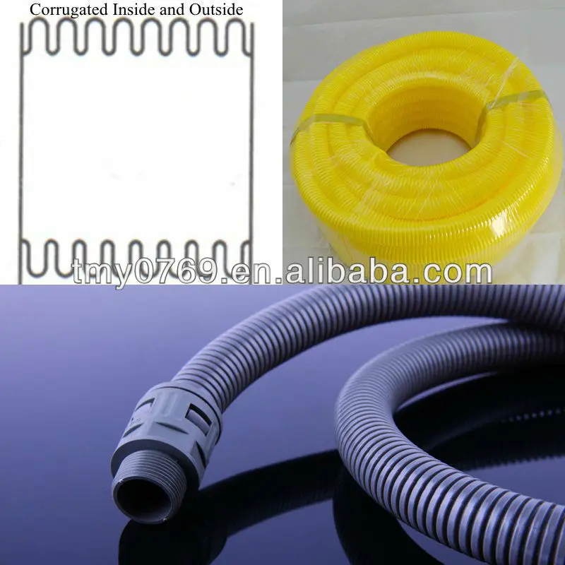 PE/PP/PA/PVC convoluted plastic tubing