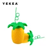 700 ML Sunny Life Fruit Shaped Beach Pineapple Drinking Cup Tumbler With Twisty Straw
