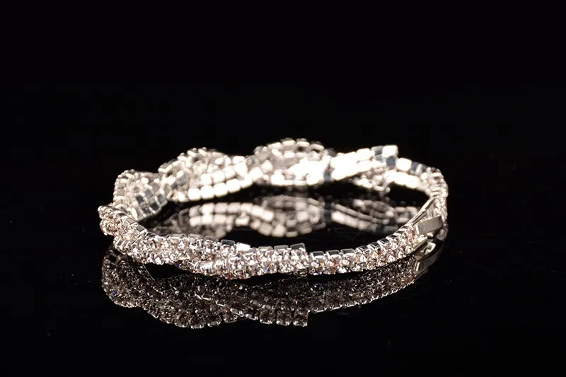 luxury crystal bangles for women silver bracelets & bangles