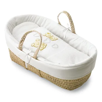 antique baby bassinet wicker