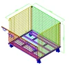 Heavy Duty Collapsible Metal Wire Stackable Wire Mesh Container with Separators