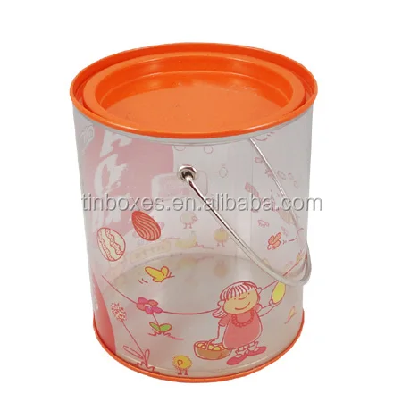 Clear Plastic Paint Can Container