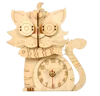 develop the kids' active skill and artistic ability OEM diy poly wood toy clock