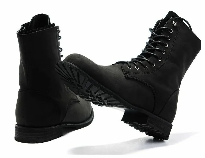 black suede lace up boots mens