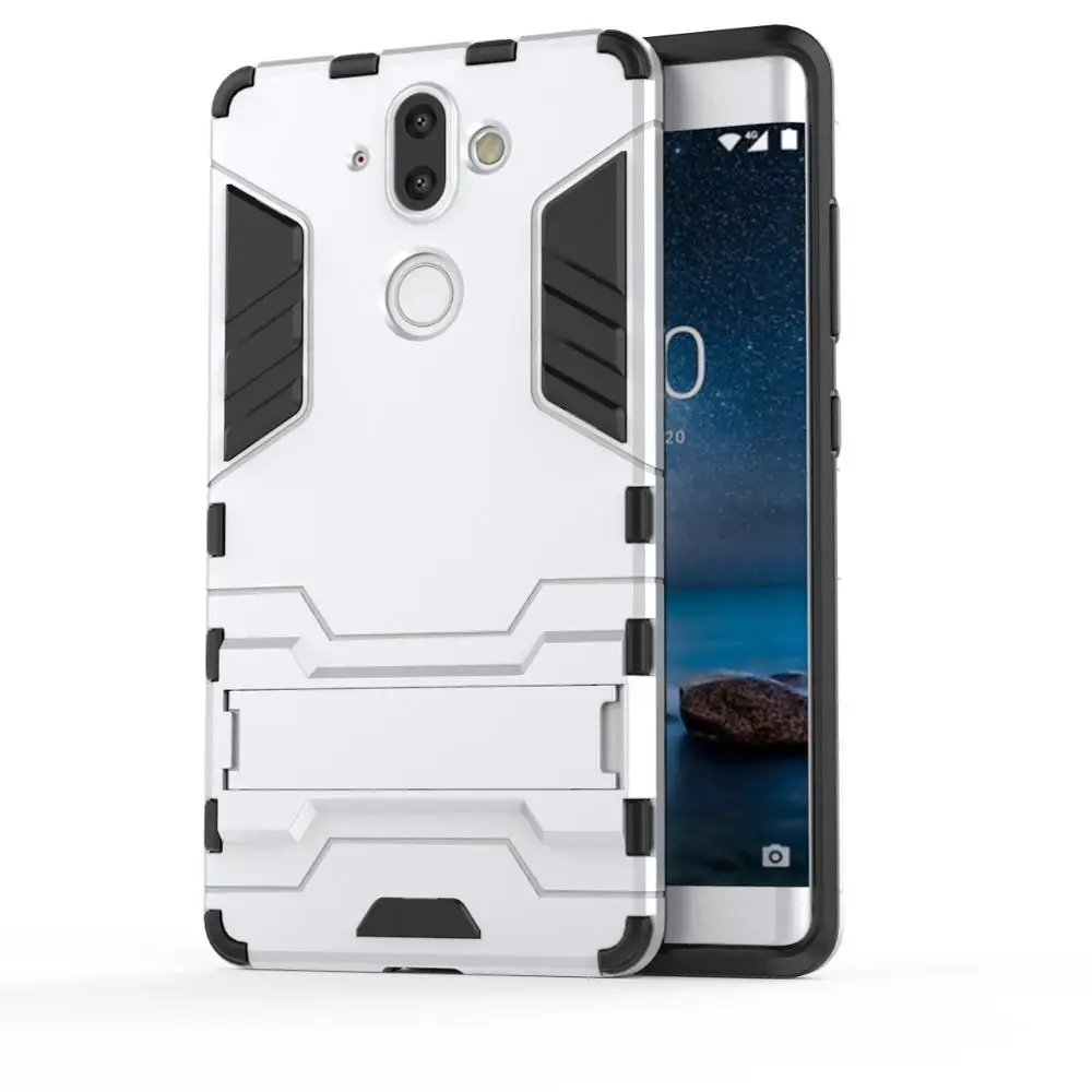 Hot sale shockproof hybrid case cover armor iron man Slim Armor TPU+PC phone case for Nokia 6 8 9