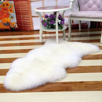 Chinese Supplier Artificial White Wool Sheep Skin Rugs For Living Chinese Supplier Artificial White Wool Sheep Skin Rugs For Living Room