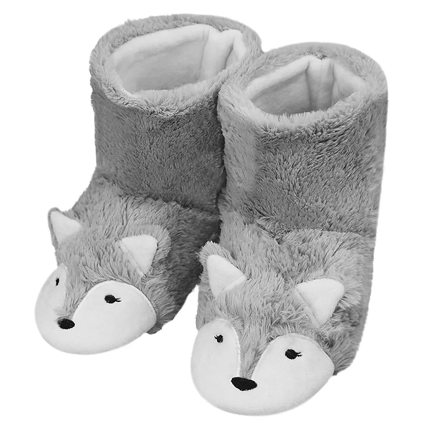white fluffy boot slippers