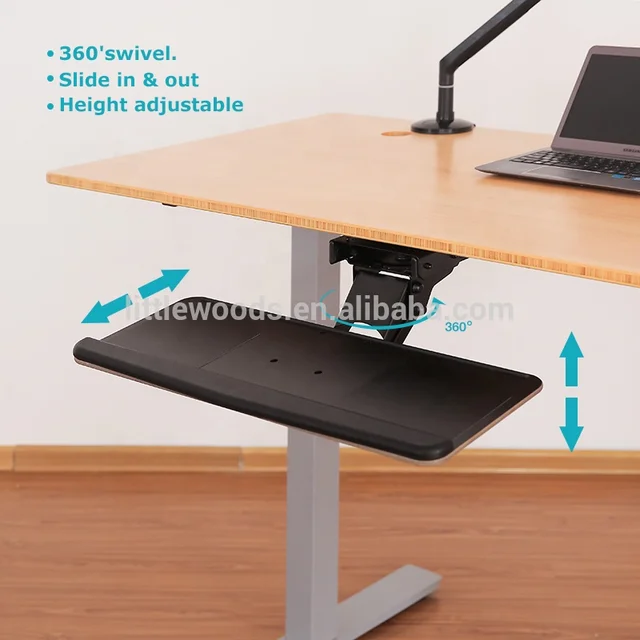 Adjustable Under Desk Keyboard Tray Gel Wrist Rest With
